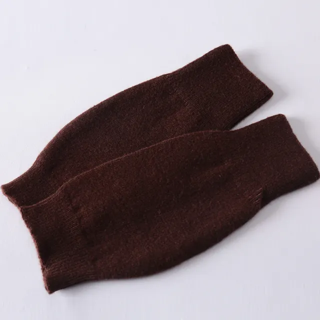 Soft And Breathable Wrist Half Finger Gloves Violet Coffee - Shop at LoveMi