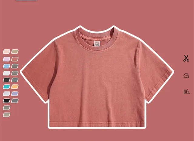 Pure Sweet Cool Hip Hop Dance Short Sleeve Washed Brick Red - Shop at LoveMi