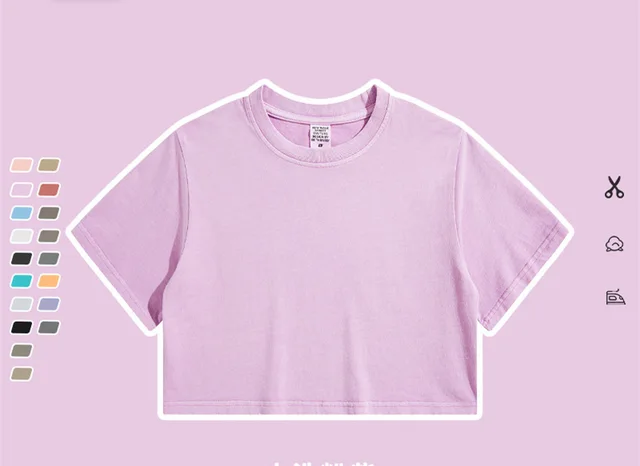 Pure Sweet Cool Hip Hop Dance Short Sleeve Washing Powder Purple - Shop at LoveMi