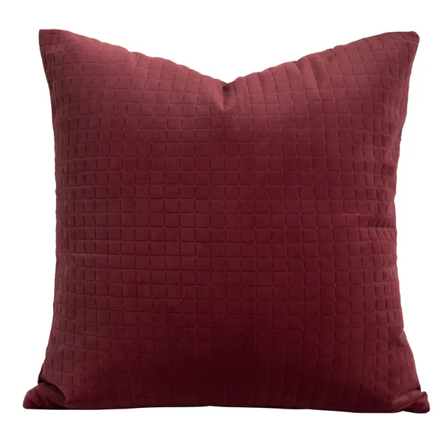 Red Sofa Pillow Combination Luxury Living Room Small Square Embossing 45X45Cm - Shop at LoveMi