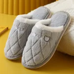 Couples' Cotton Slippers For Women's Indoor Household Use In Autumn And Winter - Grey