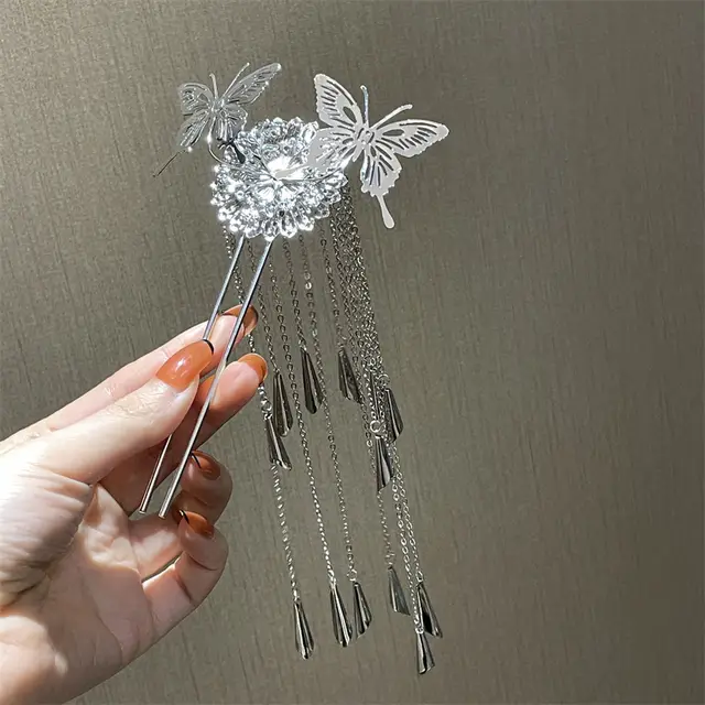 Antique Hairpin Silver Tassel Headdress Jewelry Main Drawing Payment - Shop at LoveMi