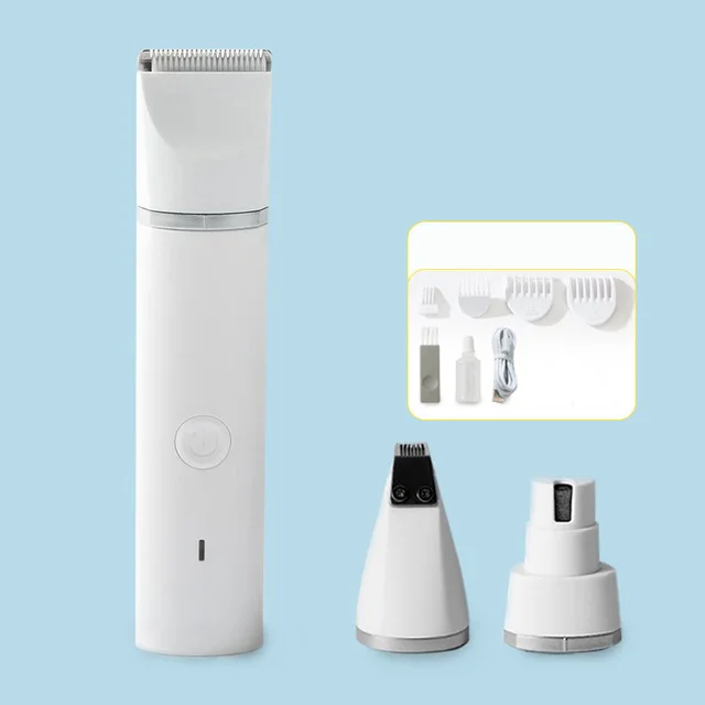 Pet Shaver Dog Hair Removal And Shearing Rechargeable White Three In One - Shop at LoveMi