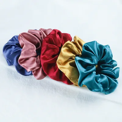 Solid Satin Large Intestine Hair Rope Style I - Shop at LoveMi