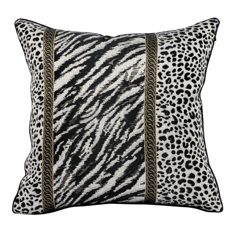 Modern Simple Leopard Tiger Pattern Living Room Sofa Pillowcase - Collage Leopard Print