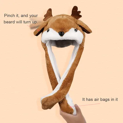 Christmas Hat Gift Led Light Newly Cute Bunny Plush Decor Gi Christmas Deer Lantern Payment - Shop at LoveMi