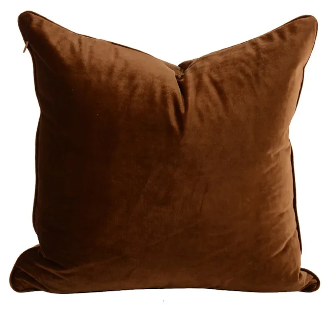 Modern Luxurious And Simple Velvet Pillow Coffee Color - Shop at LoveMi