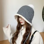 Women's Thick Fleece Fisherman Hat - Dark Grey