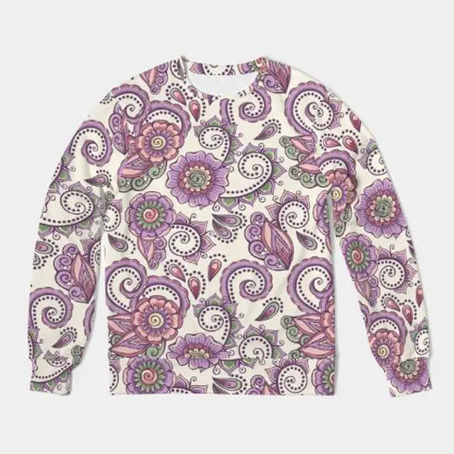 3D Geometric Pattern Printed Casual Oversize Round Neck Sweater - Shop at LoveMi