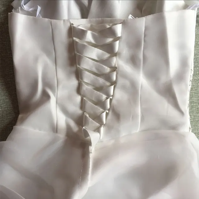 New Bustier Korean Princess Thin Wedding Dress Beige Straps - Shop at LoveMi
