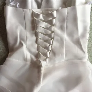 New Bustier Korean Princess Thin Wedding Dress - Beige Straps