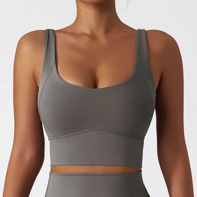 Breathable High intensity Running Underwear Quick Drying Yoga Bra Female Extreme Grey - Shop at LoveMi