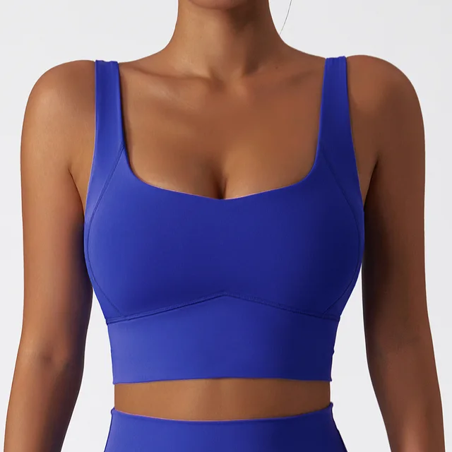 Breathable High intensity Running Underwear Quick Drying Yoga Bra Female Klein Blue - Shop at LoveMi