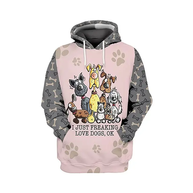 Europe And America Cat Dog And Cow Men's Casual 3d Digital Sweater Wyy10151402 - Shop at LoveMi