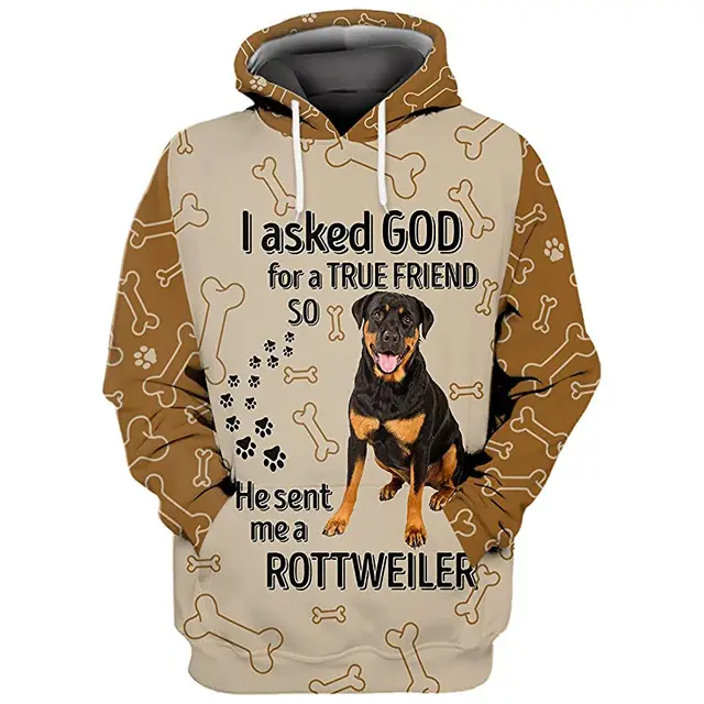 Europe And America Cat Dog And Cow Men's Casual 3d Digital Sweater Wyy10151403 - Shop at LoveMi