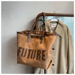 Fashion Large Capacity Versatile Tote Bag - Khaki