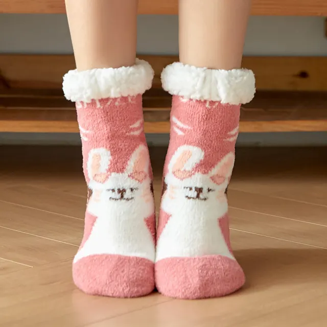 Christmas Stockings Children Floor Home Sleep Coral Velvet Rabbit - Shop at LoveMi