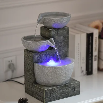 Modern Simple Desktop Fountain Humidifier Light Grey - Shop at LoveMi