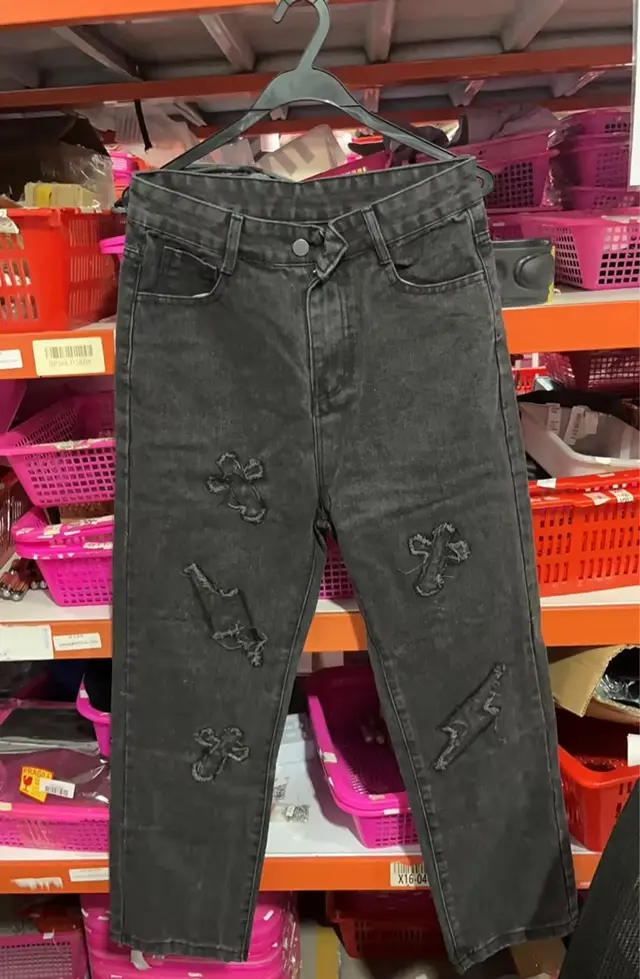 Niche Cross Jeans Female American Style Black - Shop at LoveMi