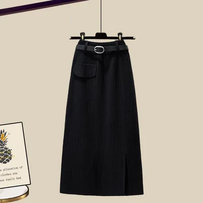 Plus Size Women's Suit Fashion Knit Sweater Slit 1 Style M - Shop at LoveMi