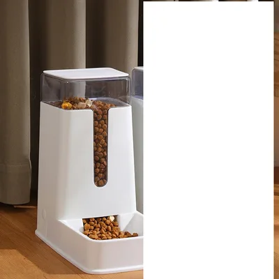 Pet Double Bowl Automatic Feeder Waterer White - Shop at LoveMi