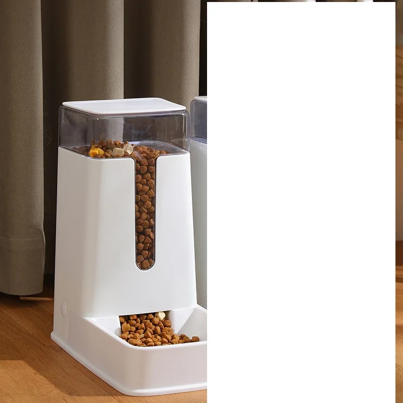 Pet Double Bowl Automatic Feeder Waterer White - Shop at LoveMi