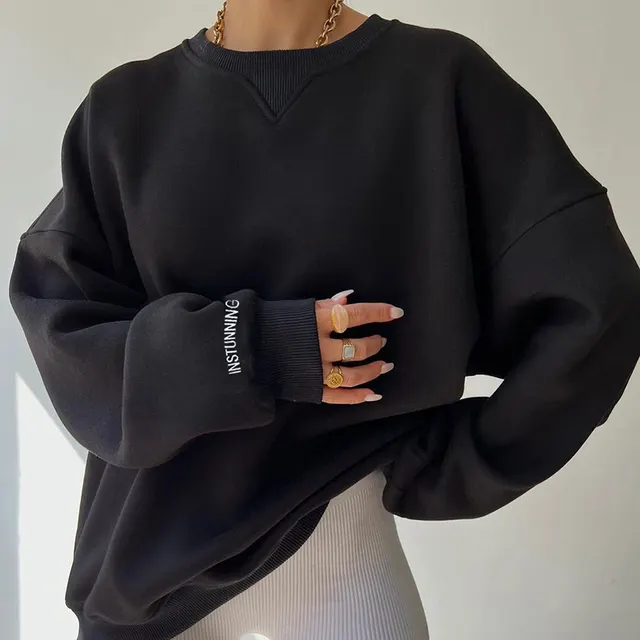 Women's Loose And Versatile Sweater Black - Shop at LoveMi