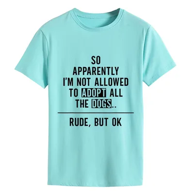 Fashion Round Neck Letter Loose Short Sleeve T shirt For Women Deep Blue Black Font - Shop at LoveMi