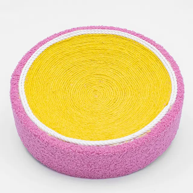 Cat Scratch Board Big Cat Toy Corrugated Cat Paper Bowl With Cardboard Bowl Grinding Claw Cat Sleeping Bed Yellow - Shop at LoveMi