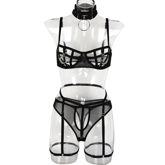Chest Ring Intricate Handmade Underwear With Hanging Neck Black - Shop at LoveMi