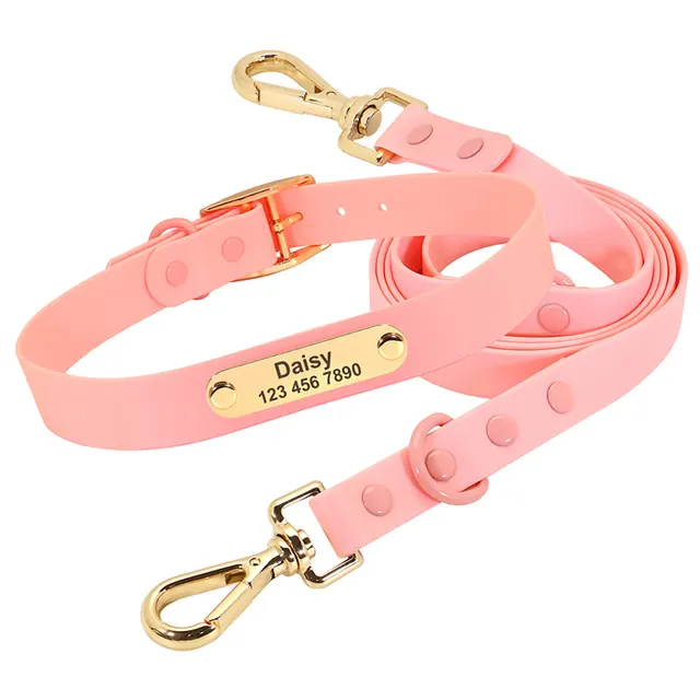 Collar Leash Medium Dog Teddy Pink Suit - Shop at LoveMi