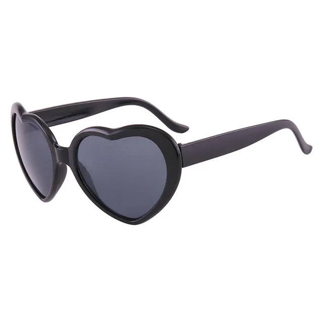 Heart Shape Special Effects Sun Glasses Fashion Women Gift Birthday Party Decoration Black - Shop at LoveMi