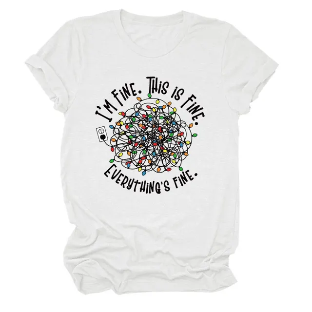 Pattern Printing Short sleeved T shirt White Black Color - Shop at LoveMi