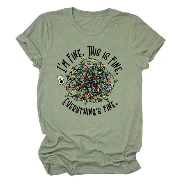 Pattern Printing Short sleeved T shirt Olive Green Black Color - Shop at LoveMi