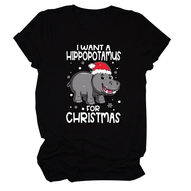 Short sleeved Casual Foreign Trade Round Neck T shirt Top Black Whitecolor - Shop at LoveMi