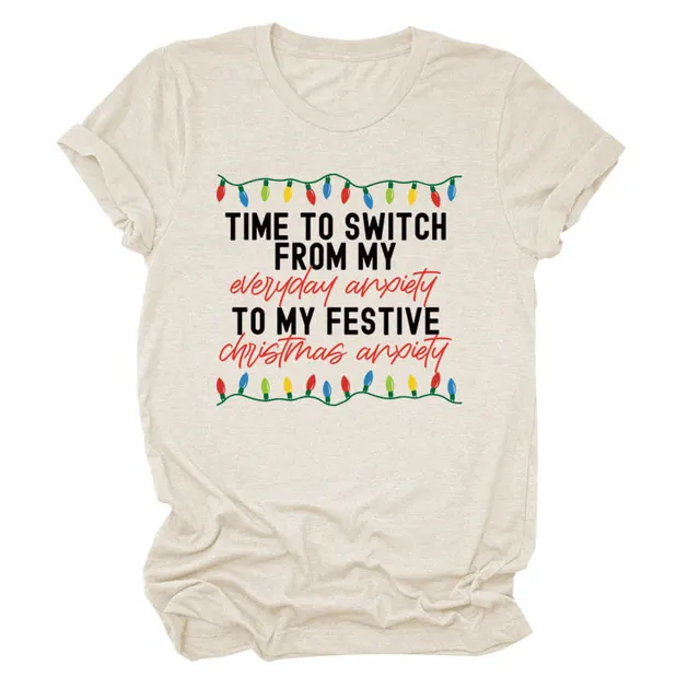 Pattern Printing Casual Short sleeved T shirt Women's Tops Sand Black Color - Shop at LoveMi