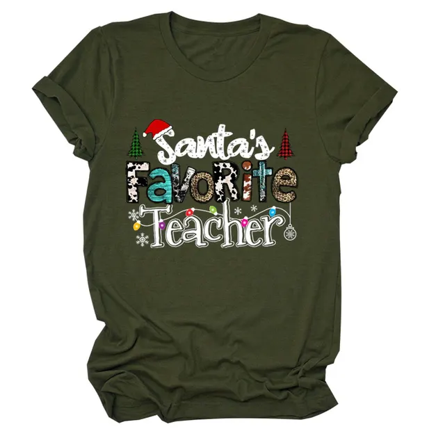 European And American Christmas Vintage Short Sleeve Army Green White Color - Shop at LoveMi