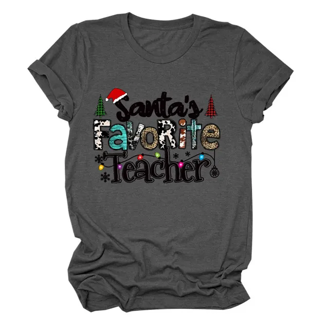 European And American Christmas Vintage Short Sleeve Dark Gray Black Color - Shop at LoveMi