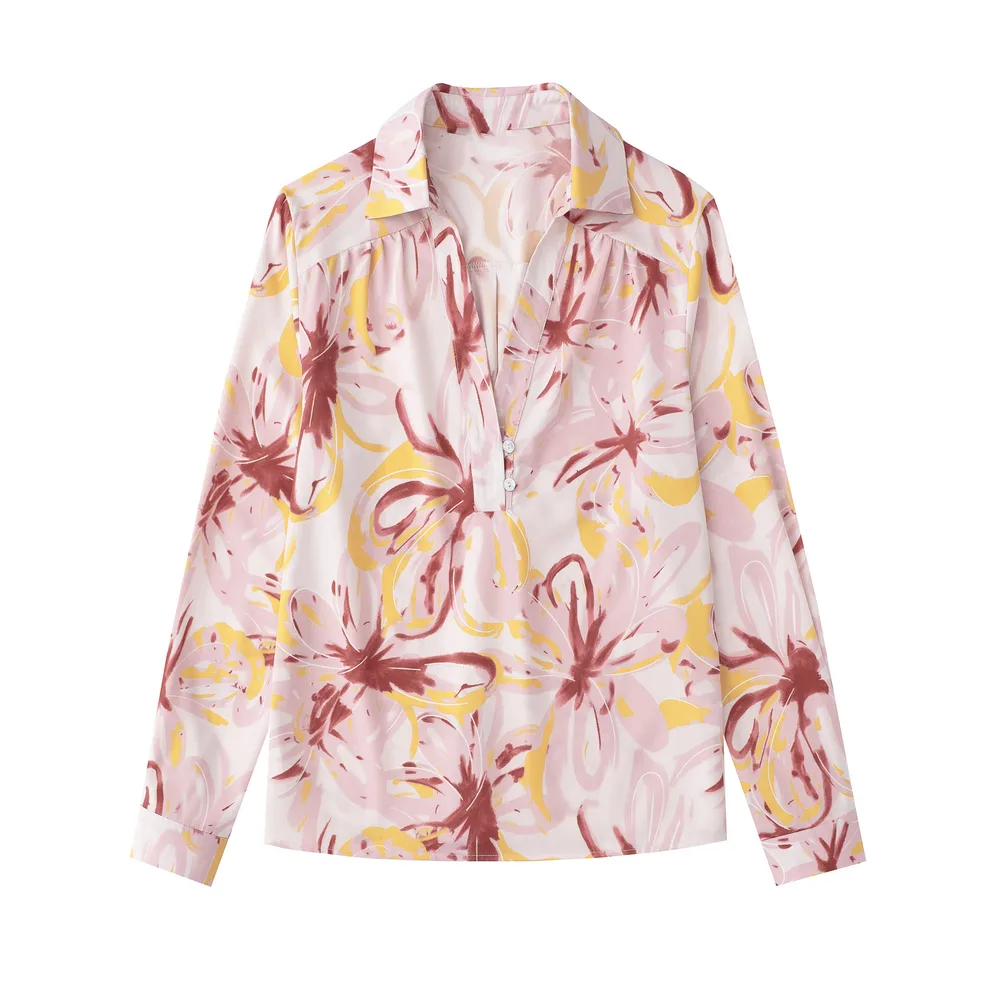 Women's Linen Blend Tropical Suit Shirt M - Shop at LoveMi