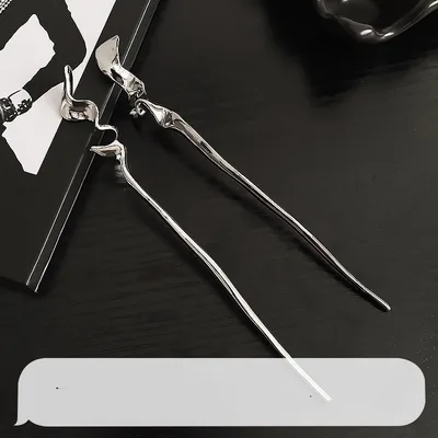 Simple And Modern Metal Hairpin Indifferent And High end Silver - Shop at LoveMi
