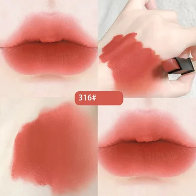 Small Gold Strip Lipstick Moisturizing Makeup Lipstick Cosmetics Red Brown - Shop at LoveMi
