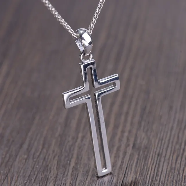 Silver Vintage Craft Glossy Hollow Simple Pendant Silver - Shop at LoveMi