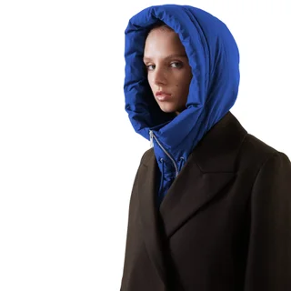 Clothing Accessories Hooded False Collar Vest - Blue