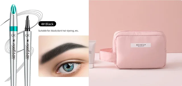 Four Prong Liquid Eyebrow Pencil Waterproof And Sweat Proof Makeup And Color Display Set10 - Shop at LoveMi