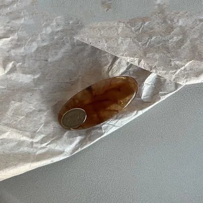 Vintage Acetic Acid Side Clip Hairpin 5Mm Thick Amber 4Cm - Shop at LoveMi