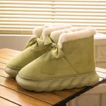 Snow Boots Women's Winter Home Indoor Plush Warm Thick Sole - Green