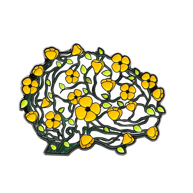Brain Brooch Bone Chest Lung Metal Xz6549 - Shop at LoveMi