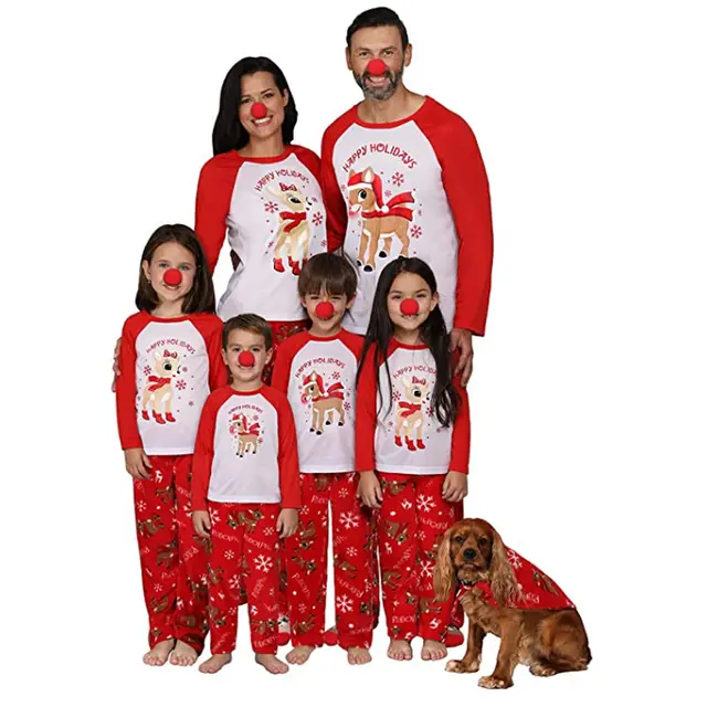 Christmas Family Suit Pajamas In Europe And America Picture Color - Shop at LoveMi