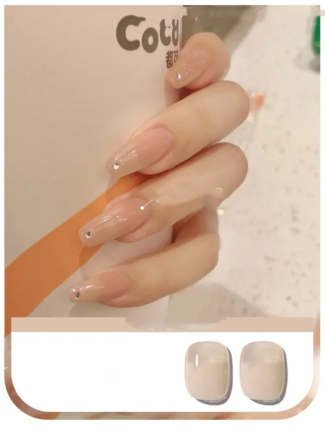 Fluorescent Nail Polish Glue Is Fashionable Iced Milk Tea Nude - Shop at LoveMi