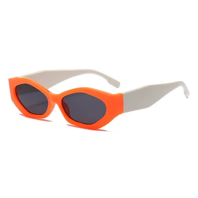 Small Frame Color Fashionable Personality Sunglasses Orange Grey - Shop at LoveMi